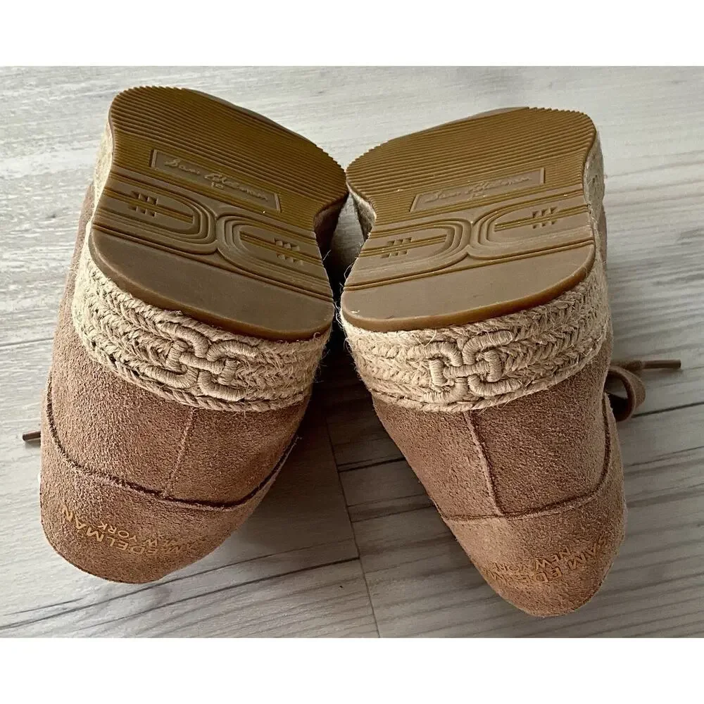 Sam Edelman Women's Poppy Jute Taupe Suede Sneaker Size 10 NIB
